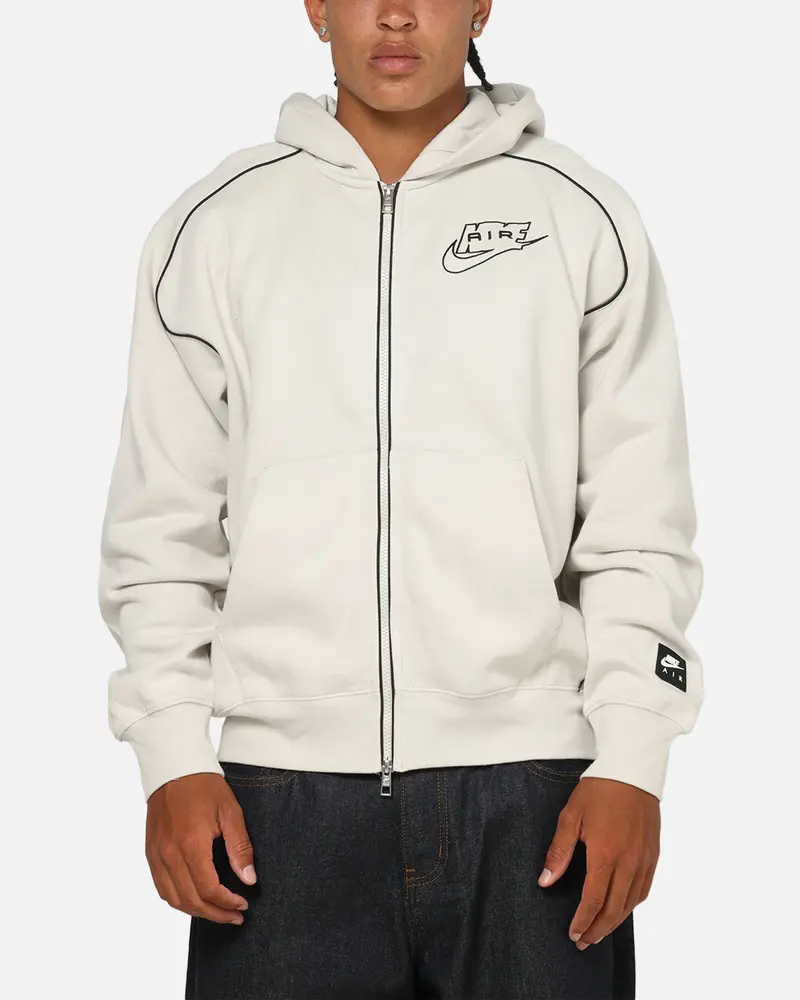 Nike Air Full-Zip Fleece Hoodie Light Bone/Black 1
