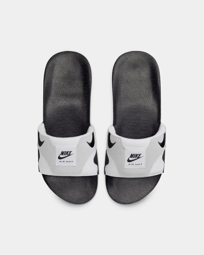 Nike Air Max 1 Slides White/Black/Light Neutral Grey 2