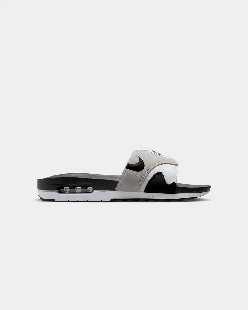 Nike Air Max 1 Slides White/Black/Light Neutral Grey 3