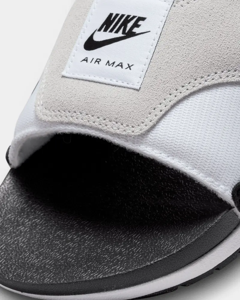 Nike Air Max 1 Slides White/Black/Light Neutral Grey 4