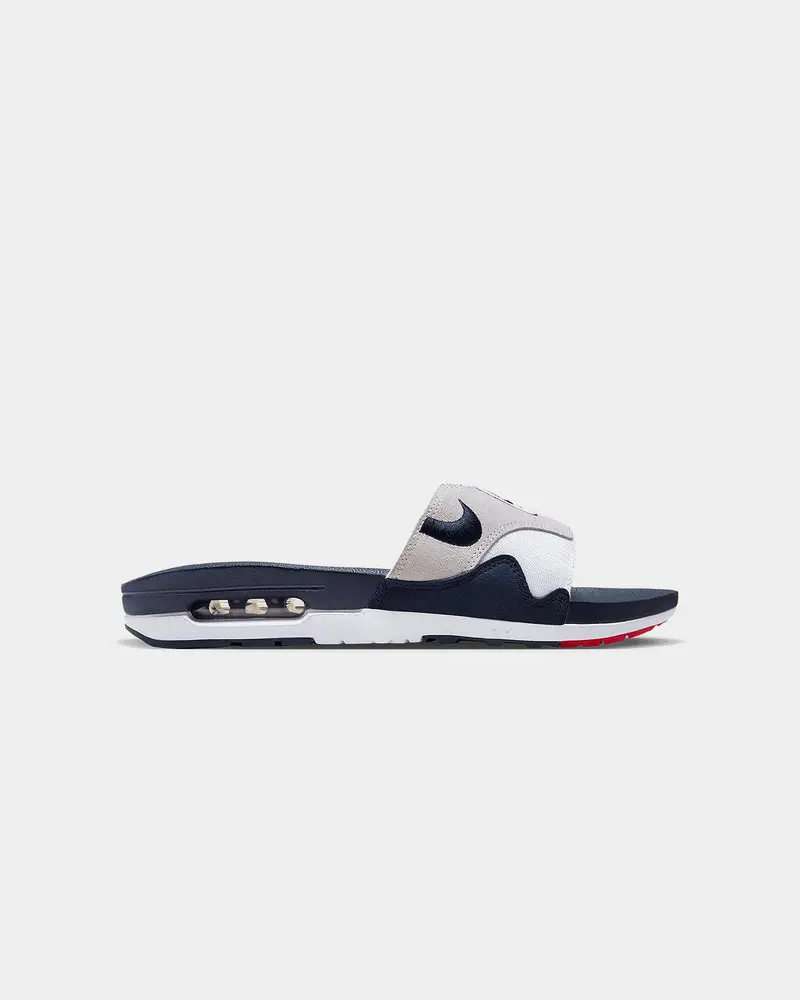 Nike Air Max 1 Slides White/Obsidian 2