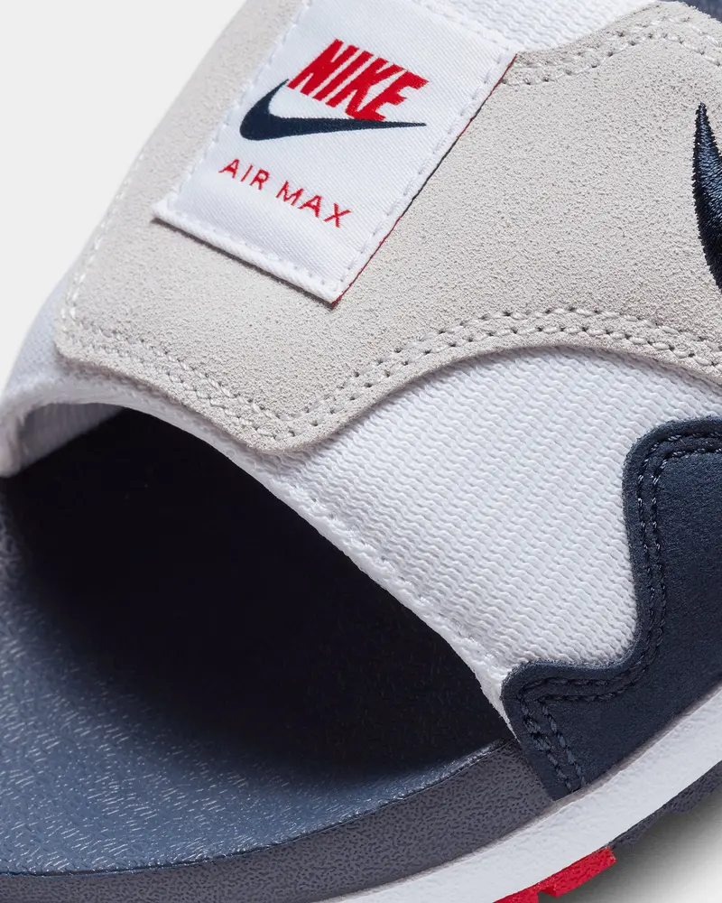 Nike Air Max 1 Slides White/Obsidian 3