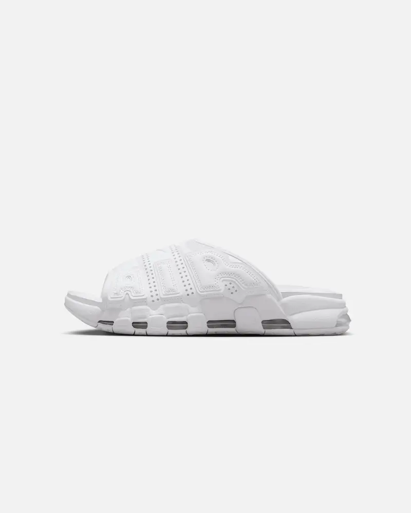 Nike Air More Uptempo Slides White/White-White 1