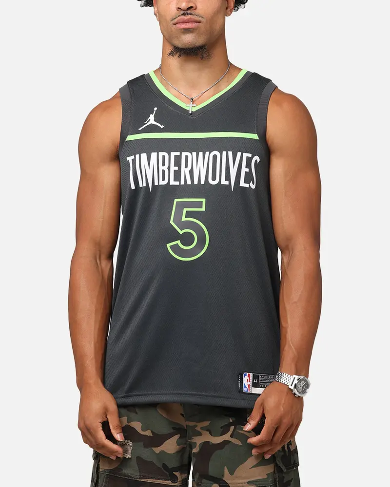 Nike Anthony Edwards Minnesota Timberwolves #5 Statement Edition 2022/23 Nike Dri-Fit Nba Swingman Jersey Anthracite 1