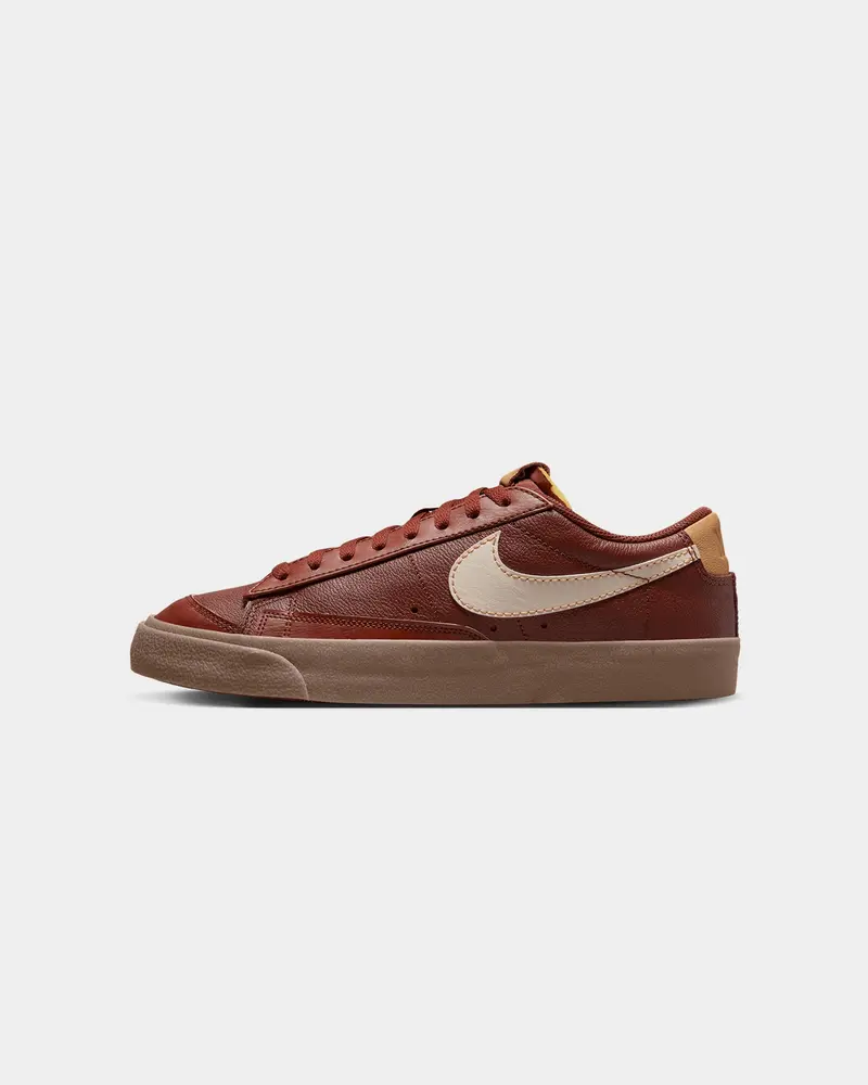 Nike Blazer Low '77 Emb "Inspected By Swoosh" Oxen Brown/Pearl White-Elemental Gold 1