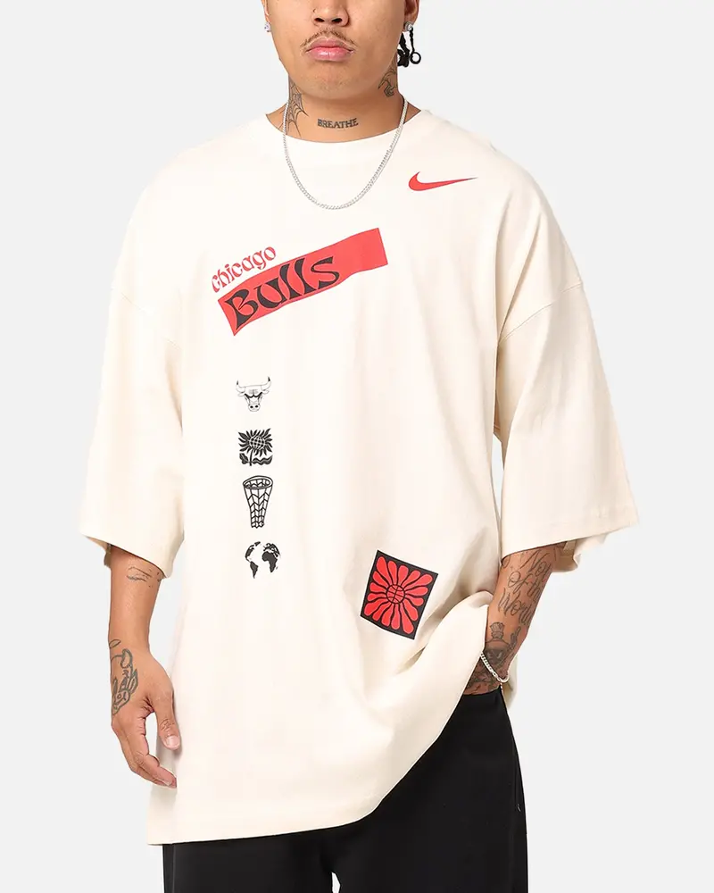 Nike Chicago Bulls Nba Courtside Oversized T-Shirt Pure 1
