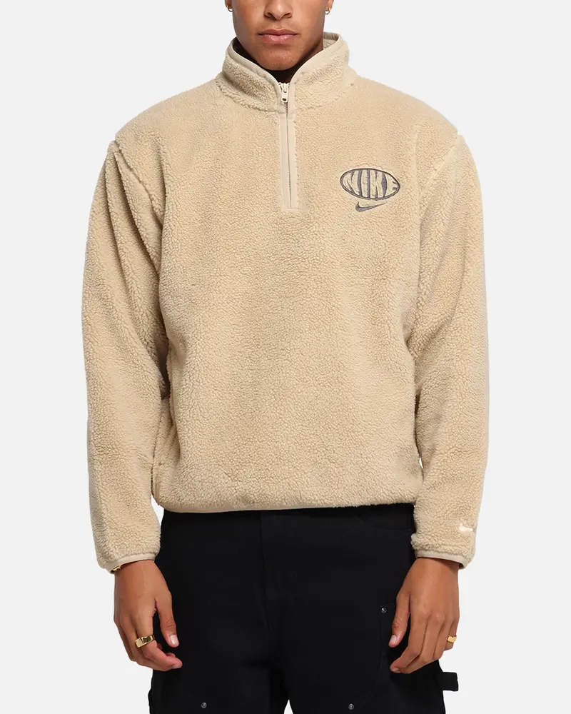 Nike Club Sustainable Winterized Half Zip Top Grain/Medium Ash Grey 1