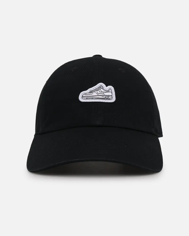 Nike Club Unstructured Af1 Patch 6 Panel Strapback Black 1