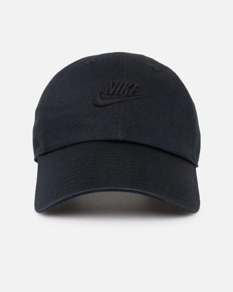 Nike Club Unstructured Futura Wash Cap Black/Black 1
