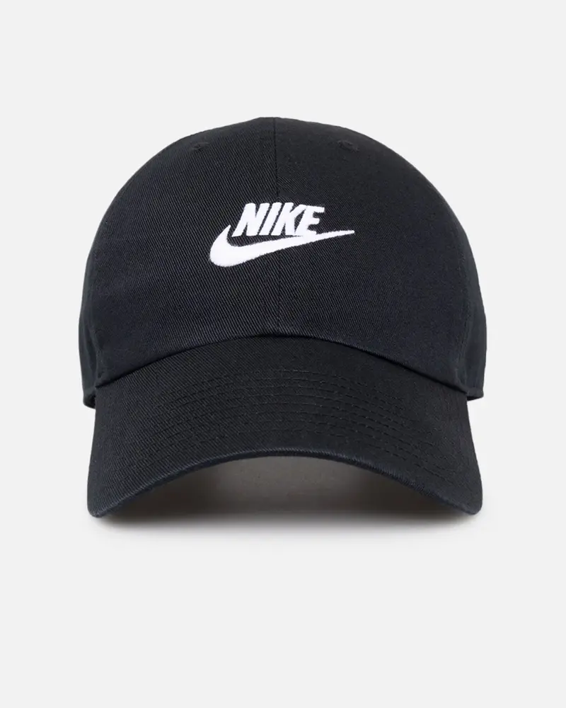 Nike Club Unstructured Futura Wash Cap Black/White 1