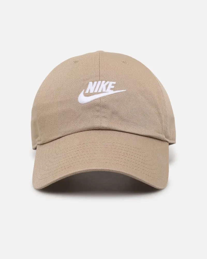 Nike Club Unstructured Futura Wash Strapback Cap Khaki/White 1