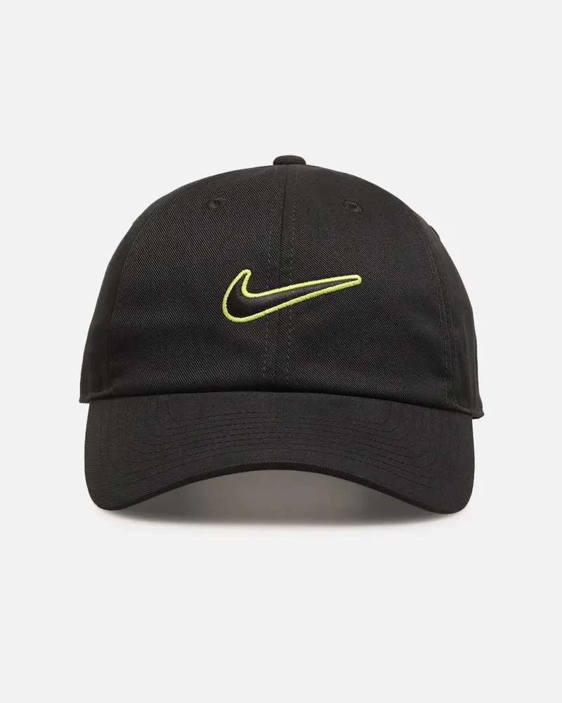 Nike Club Unstructured Swoosh Strapback Cap Black/Green 1