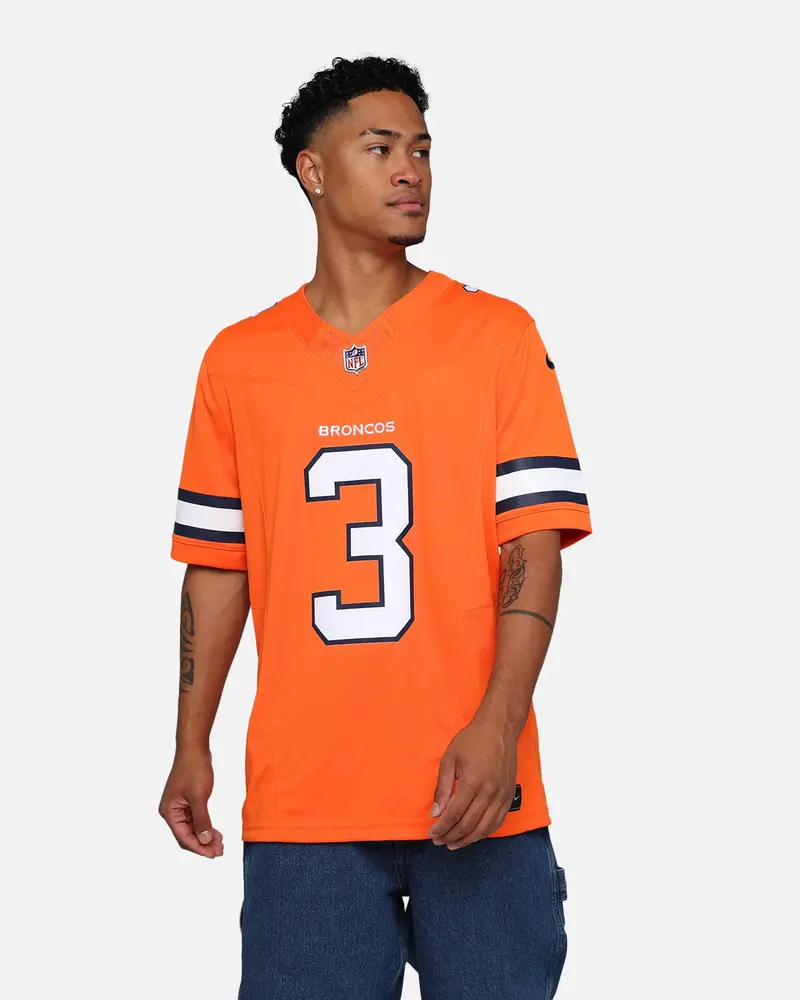 Nike Denver Broncos Russell Wilson #3 Limited Jersey Brilliant Orange 1