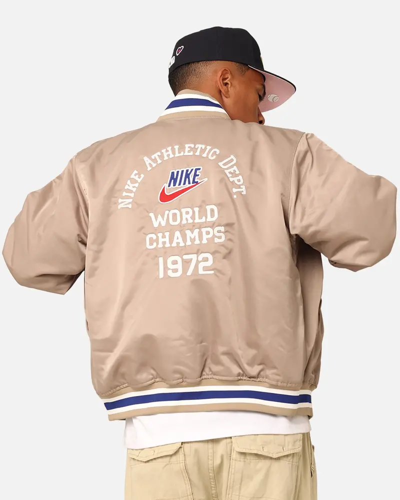 Nike Dugout Satin Jacket Khaki/Sail/Deep 1