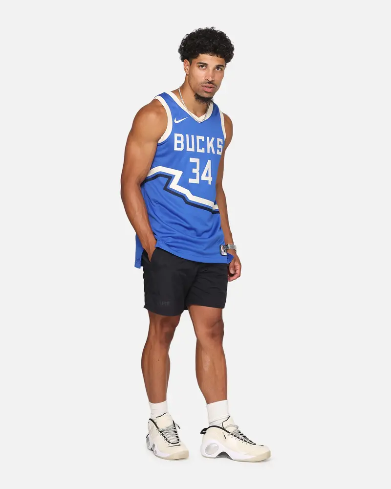 Nike Giannis Antetokounmpo Milwaukee Bucks #34 City Edition 2024/25 Nike Dri-Fit Nba Swingman Jersey Game Royal 3