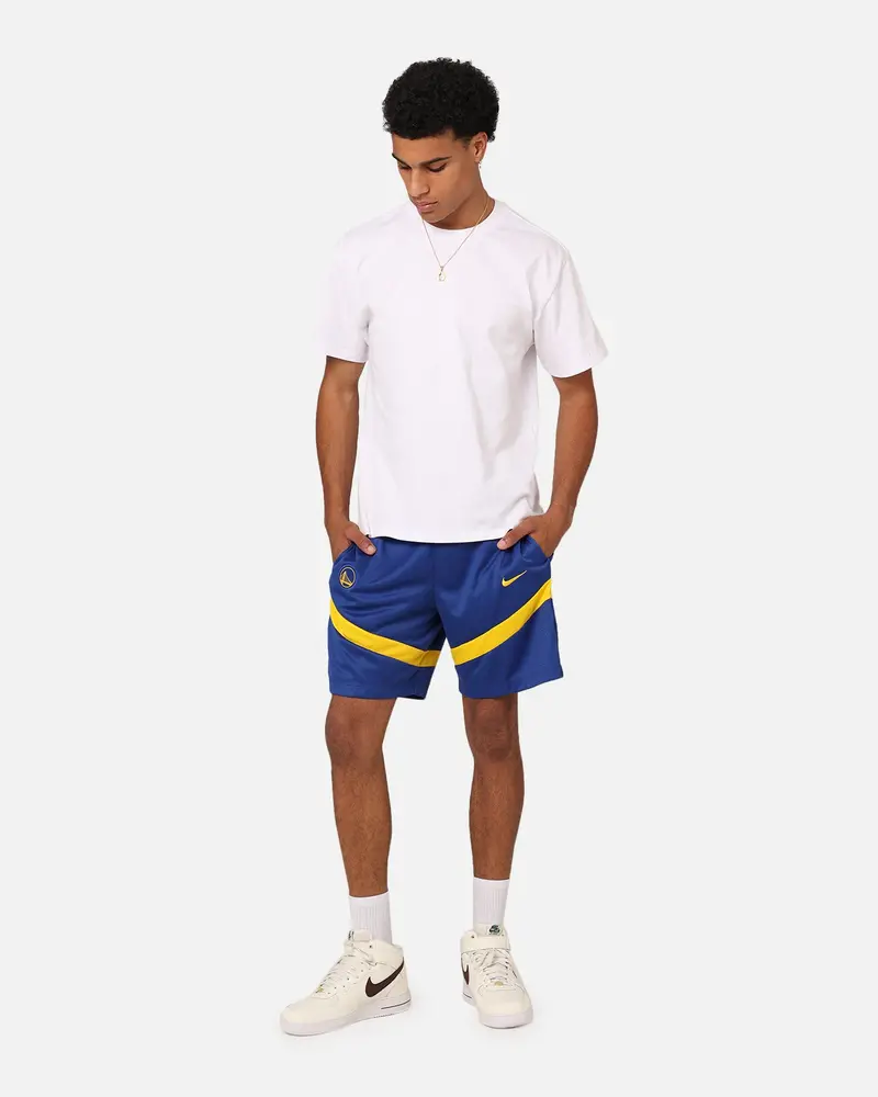 Nike Golden State Warriors Dri-Fit Practice Icon+ Shorts Rush Blue 1