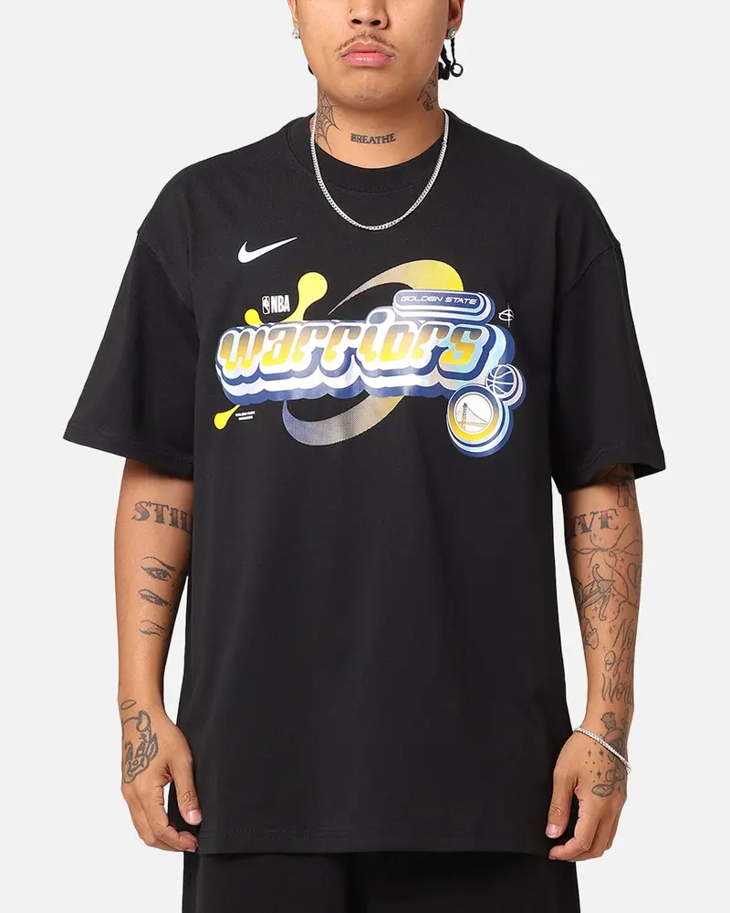 Nike Golden State Warriors Nba Max90 Courtside T-Shirt Black 1