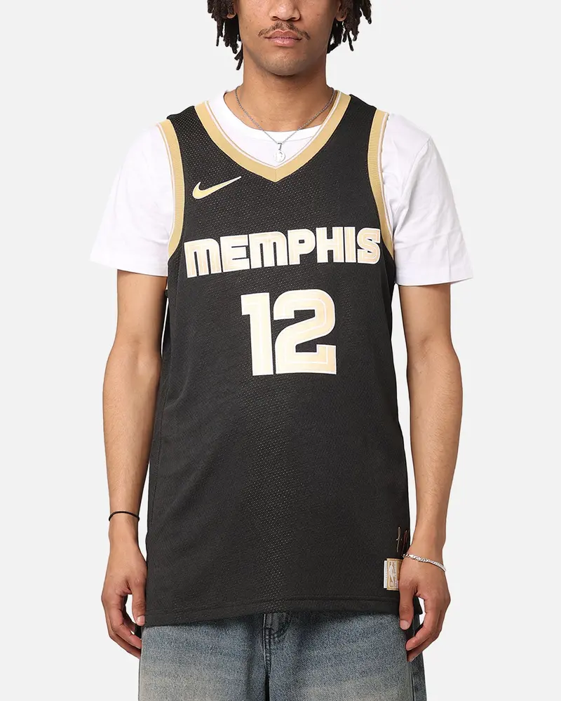 Nike Ja Morant Memphis Grizzlies Dri-Fit 2024 Select Series Jersey Black/Gold 1