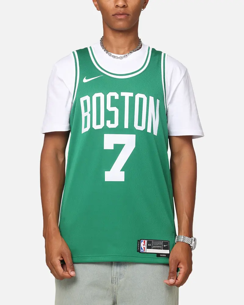 Nike Jaylen Brown Boston Celtics #7 Icon Edition 2022/23 Nike Dri-Fit Nba Swingman Jersey Clover 1
