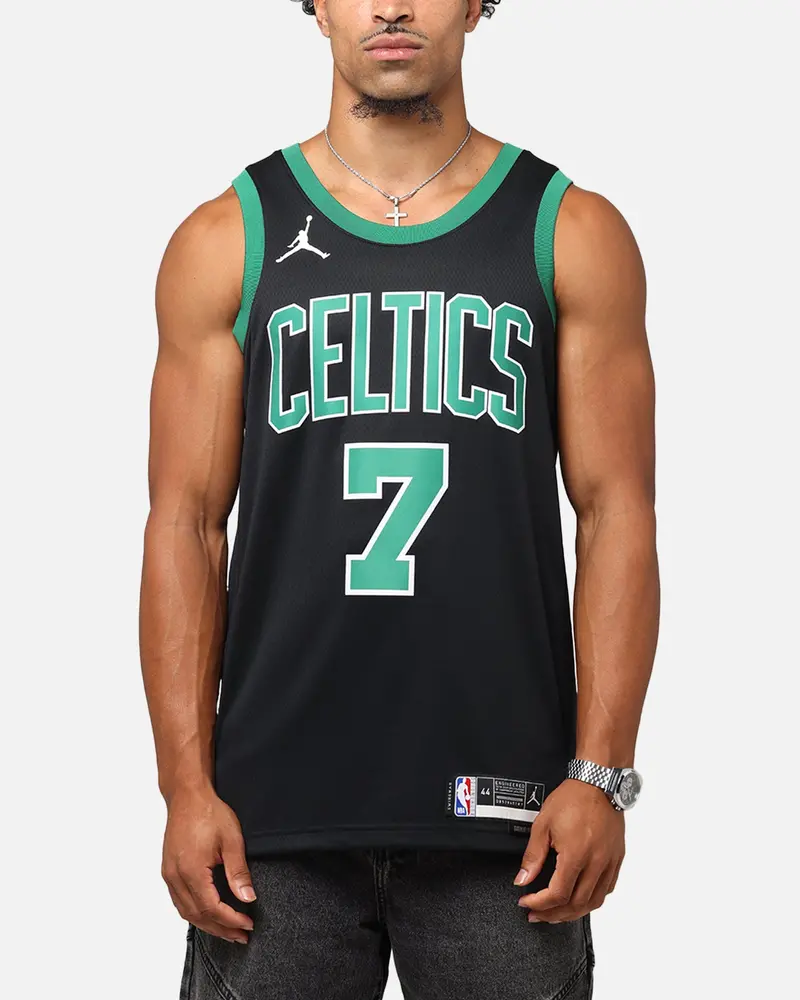 Nike Jaylen Brown Boston Celtics #7 Statement Edition 2022/23 Nike Dri-Fit Nba Swingman Jersey Black/Brown 1