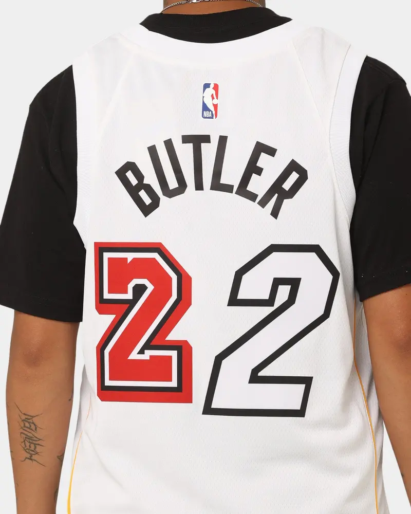 Nike Jimmy Butler Miami Heat #2 City Edition Nike Dri-Fit Nba Swingman Jersey White 5