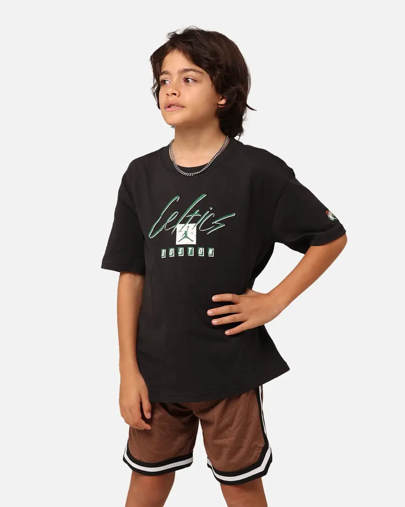 Nike Kids' Boston Celtics City Edition Logo T-Shirt Black 1