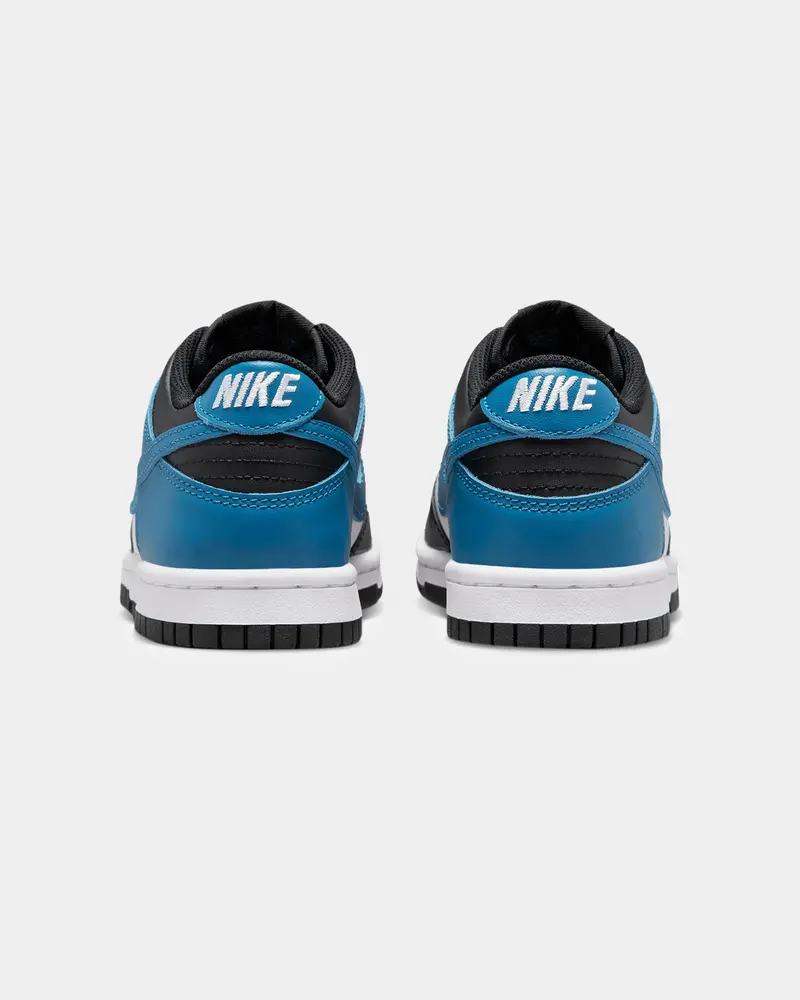 Nike Kids' Dunk Low (Gs) "Black White Blue" Summit White/Indigo 3