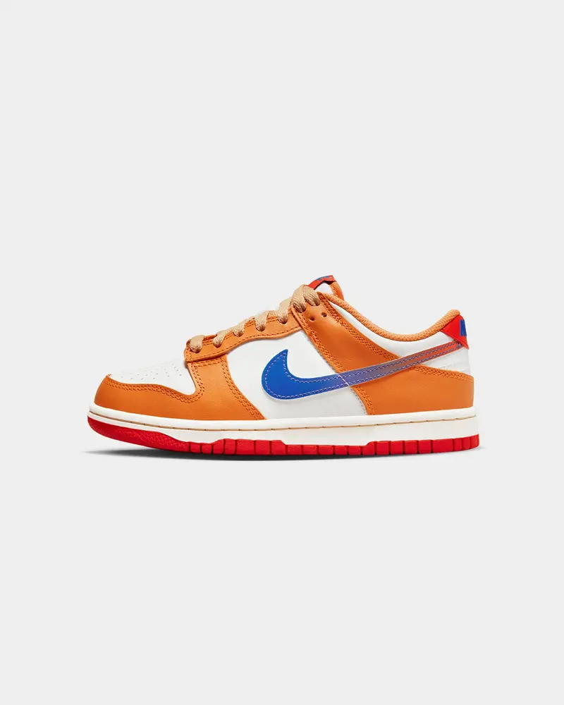 Nike Kids' Dunk Low (Gs) "Orange/Blue" Sail/Game Royal/University Red 1