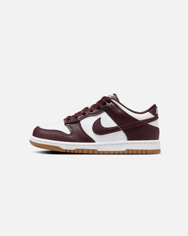 Nike Kids' Dunk Low (Gs) White/Burgundy 1