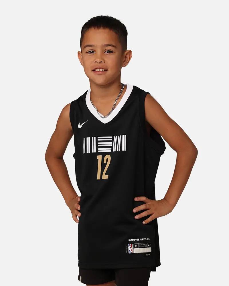 Nike Kids' Memphis Grizzlies Ja Morant City Edition 2023/24 Swingman Jersey Black 1