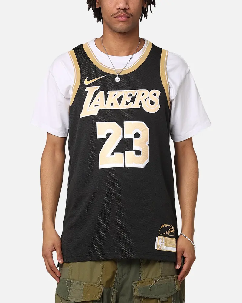 Nike Lebron James Los Angeles Lakers Dri-Fit 2024 Select Series Jersey Black/Gold 1