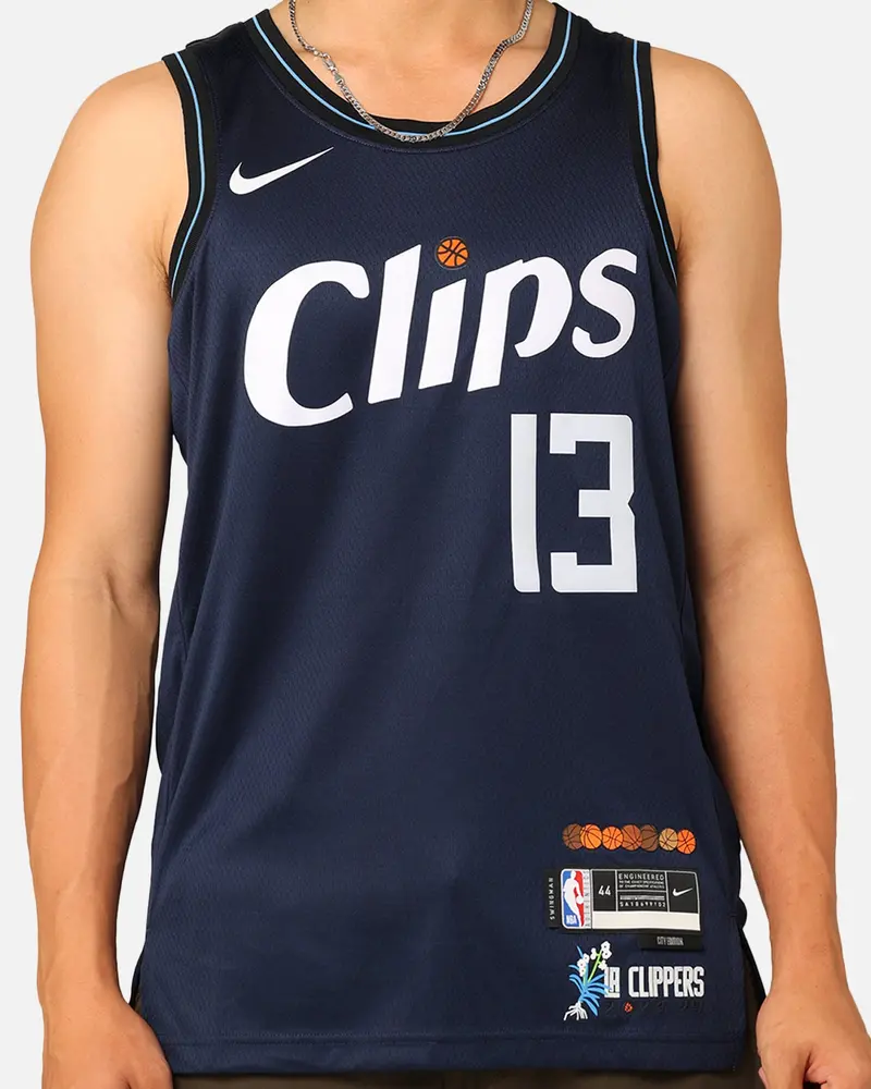Nike Los Angeles Clippers Paul George City Edition 2023/24 Dri-Fit Swingman Jersey Black 4