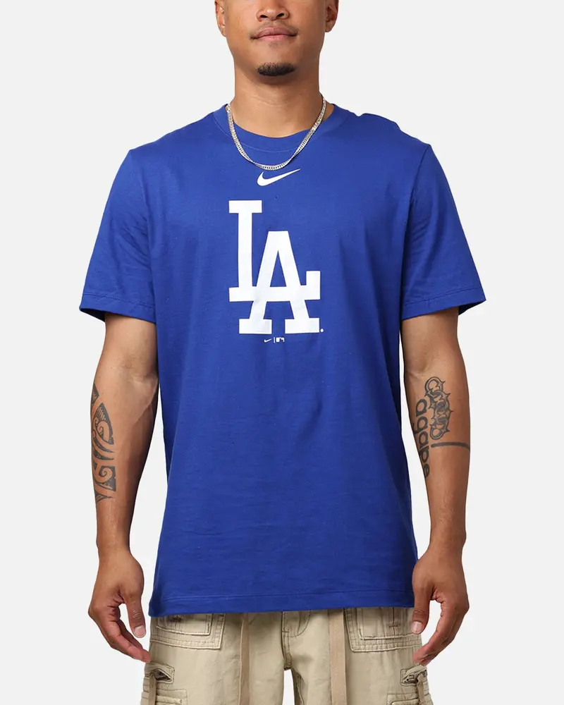 Nike Los Angeles Dodgers Fuse Large Logo T-Shirt Rush Blue 1