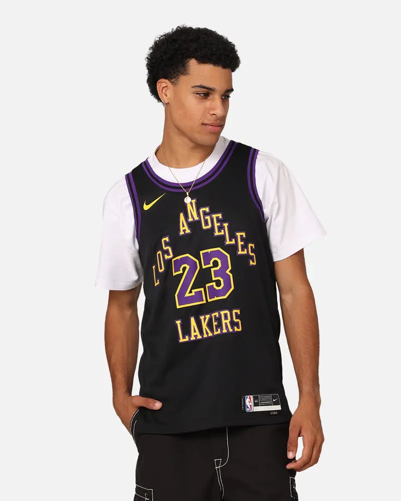 Nike Los Angeles Lakers Lebron James Dri-Fit Swingman Jersey Black 1