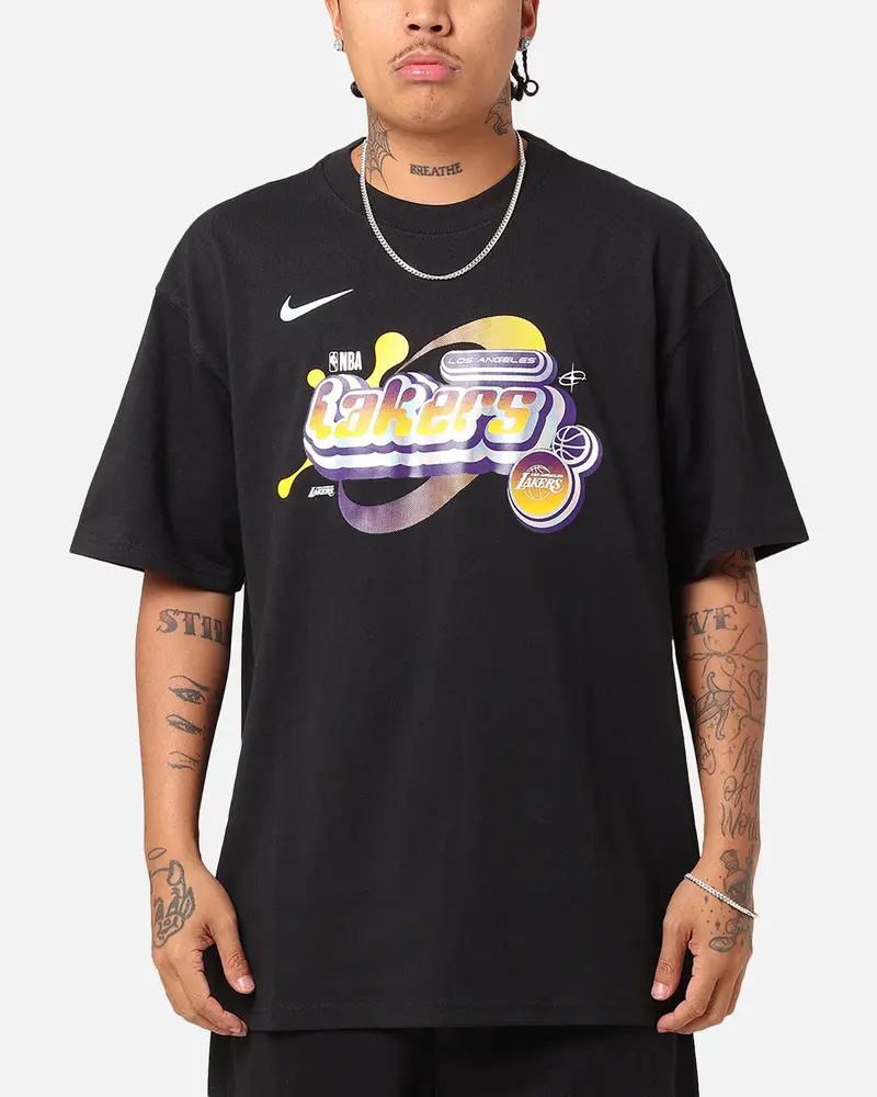 Nike Los Angeles Lakers Nba Max90 Courtside T-Shirt Black 1