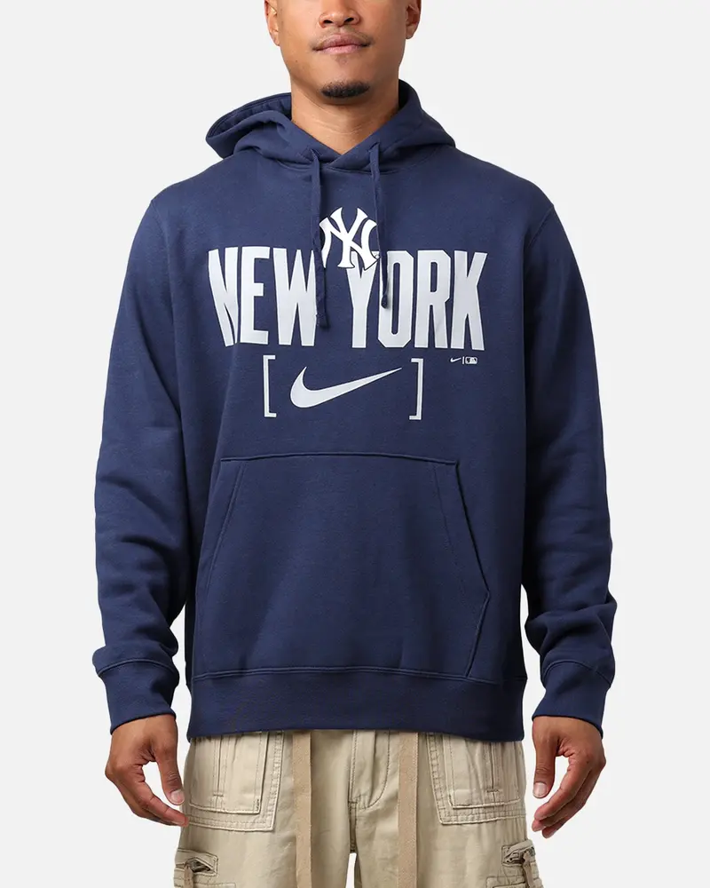 Nike New York Yankees Club Slack Hoodie Midnight Navy 1
