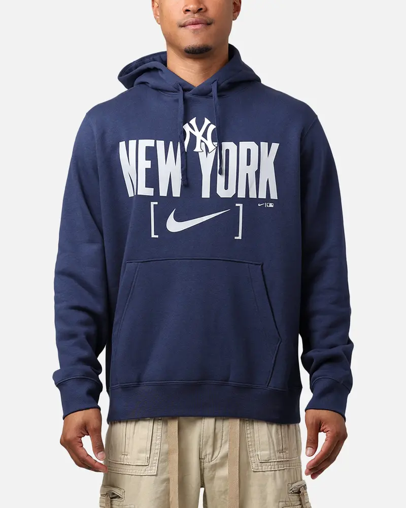 Nike New York Yankees Club Slack Hoodie Midnight Navy 1