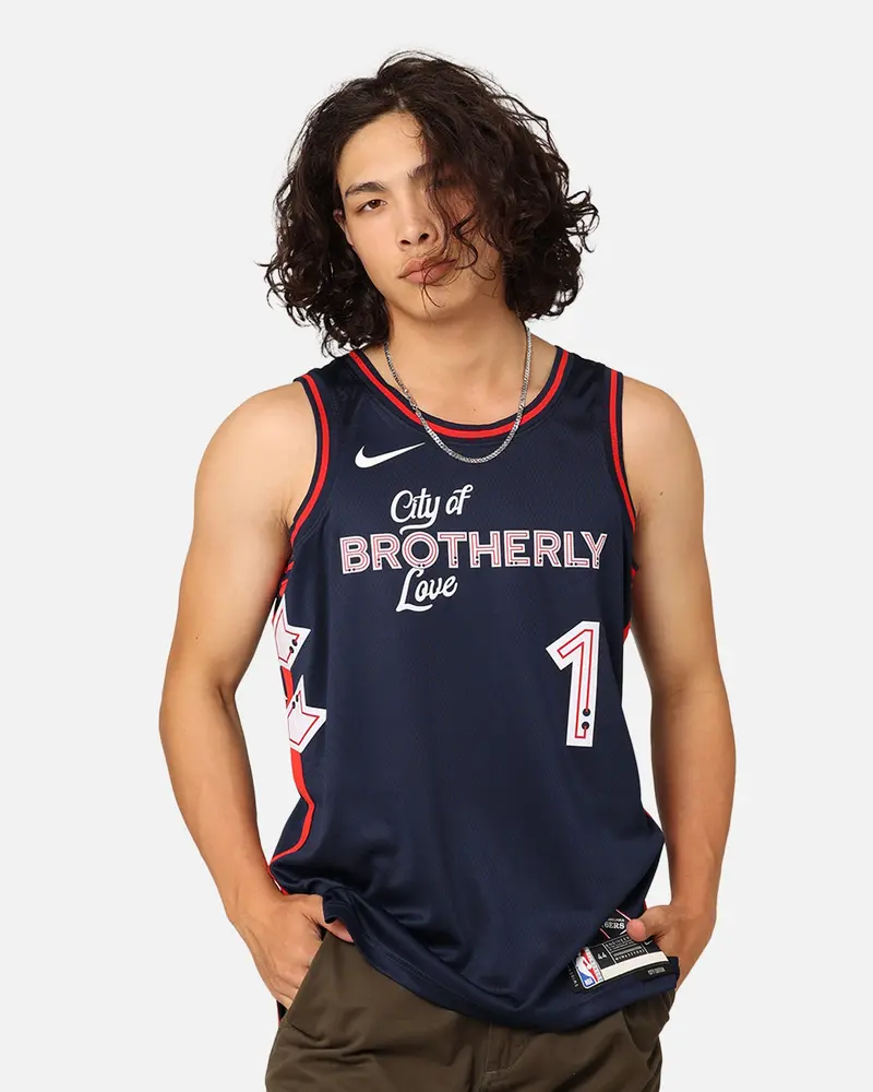 Nike Philadelphia 76Ers James Harden City Edition 2023/24 Dri-Fit Swingman Jersey College Navy 1