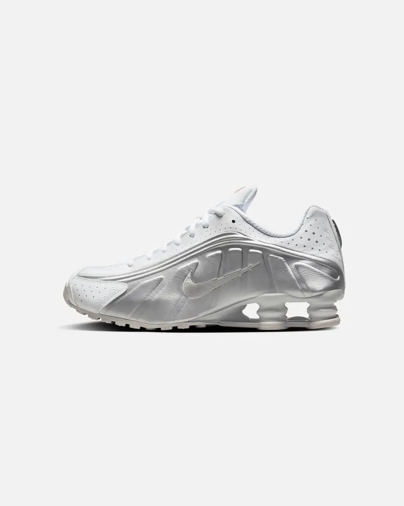 Nike Shox R4 White/Metallic Silver 1