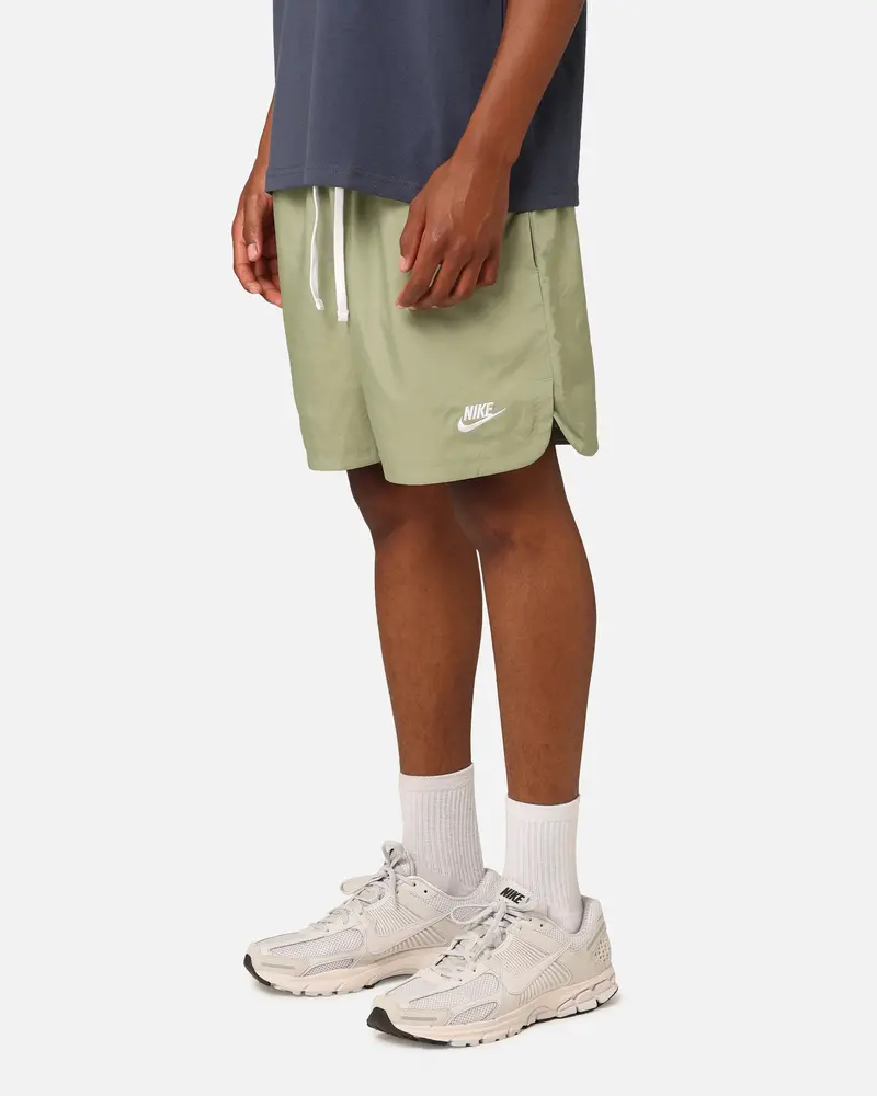 Nike Sports Essentials Club Woven Lined Flow Shorts Oil Green/White 1