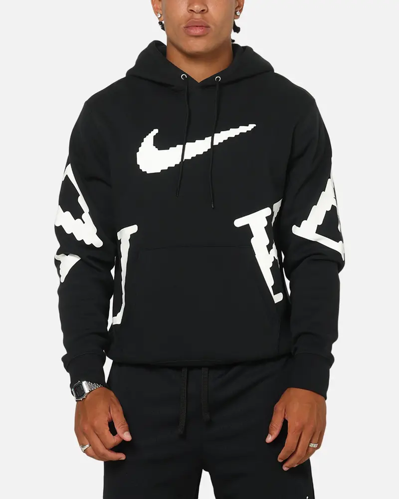 Nike Sportswear Club Fleece Hoodie Black/White 1