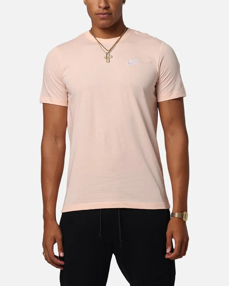 Nike Sportswear Club T-Shirt Coral/White 1