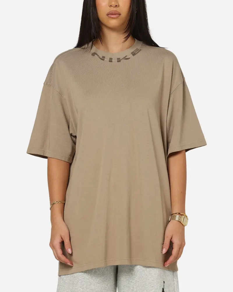 Nike Sportswear Collar Print T-Shirt Khaki 1