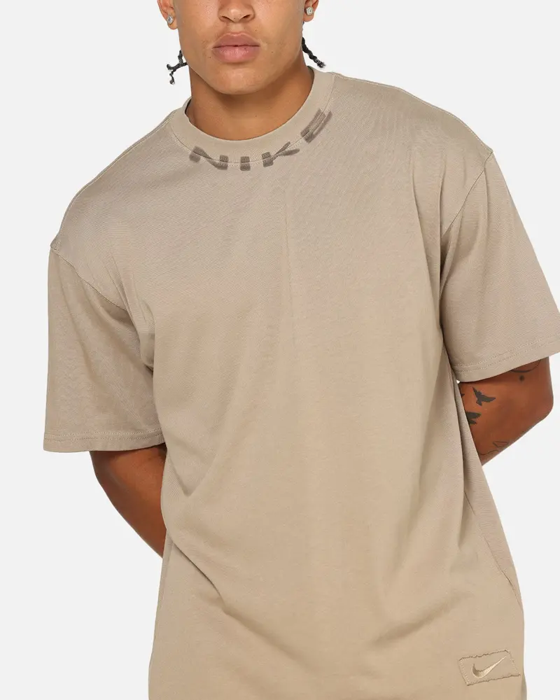 Nike Sportswear Collar Print T-Shirt Khaki 6