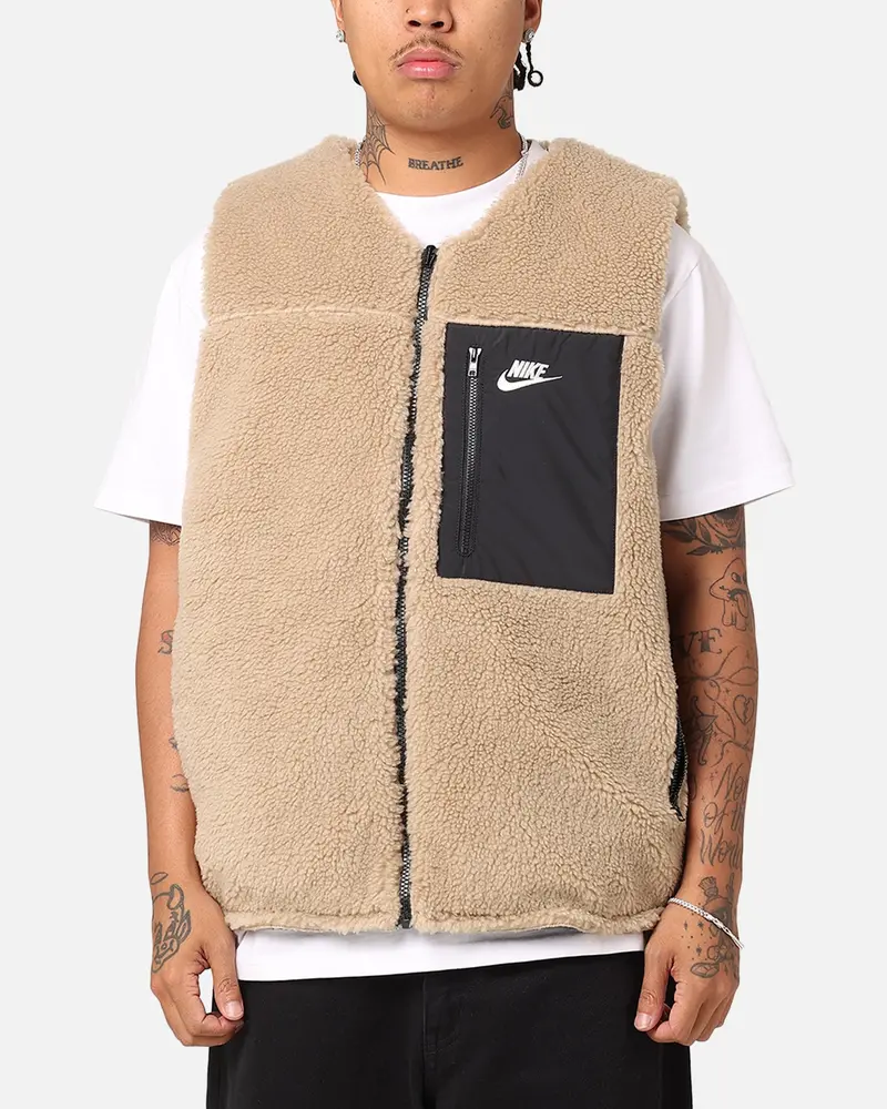 Nike Sportswear Sherpa Reversible Vest Khaki/Black 1
