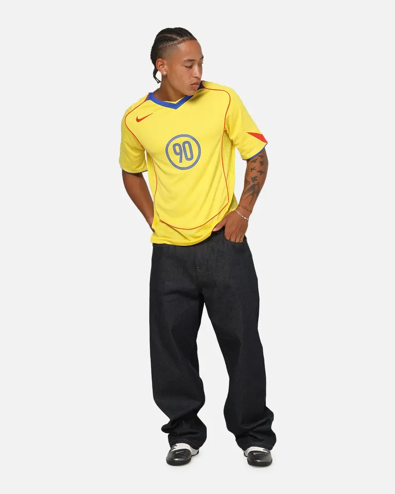 Nike Total 90 Soccer T-Shirt Tour Yellow/Lyon Blue 2