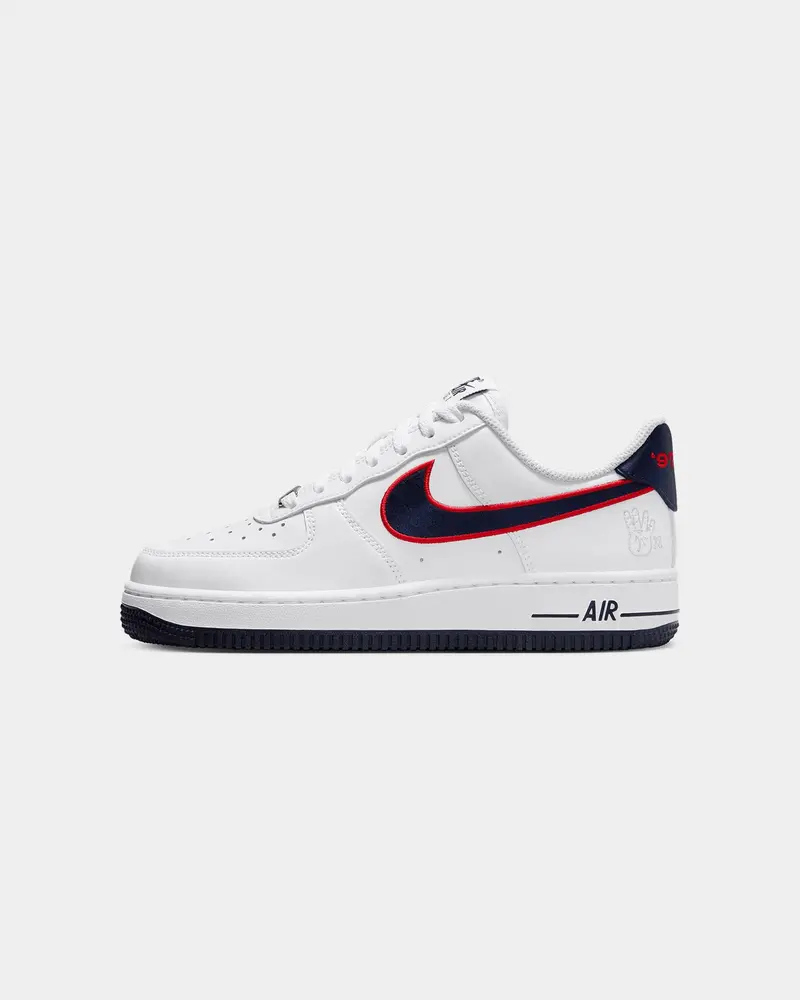 Nike Women's Air Force 1 '07 "Houston Comets Four-Peat" White/Obsidian/University Red 1
