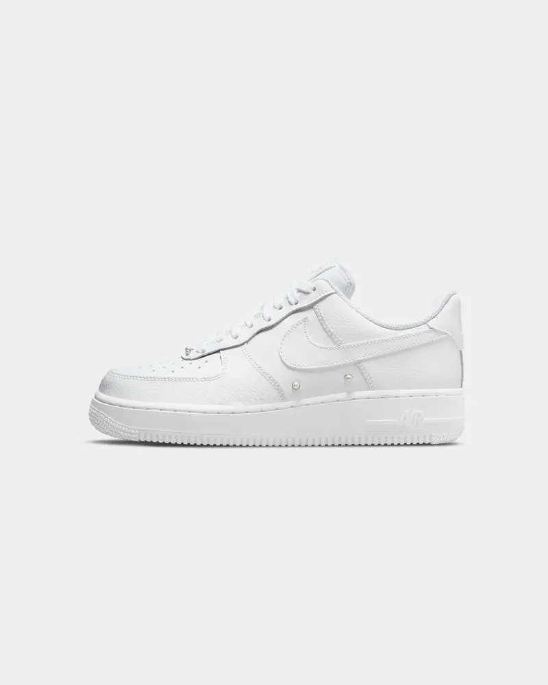 Nike Women's Air Force 1 '07 Se White/White/Metallic Silver/Black 1
