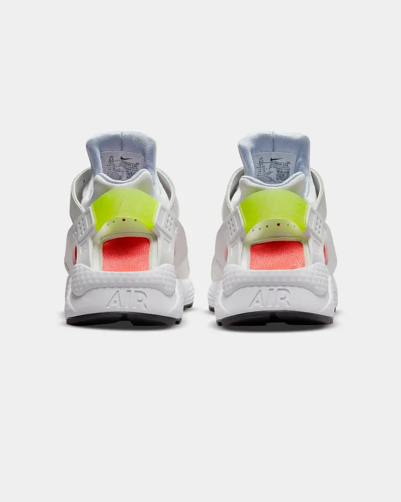 Nike Women's Air Huarache White/Volt/Bright Crimson/Black 3