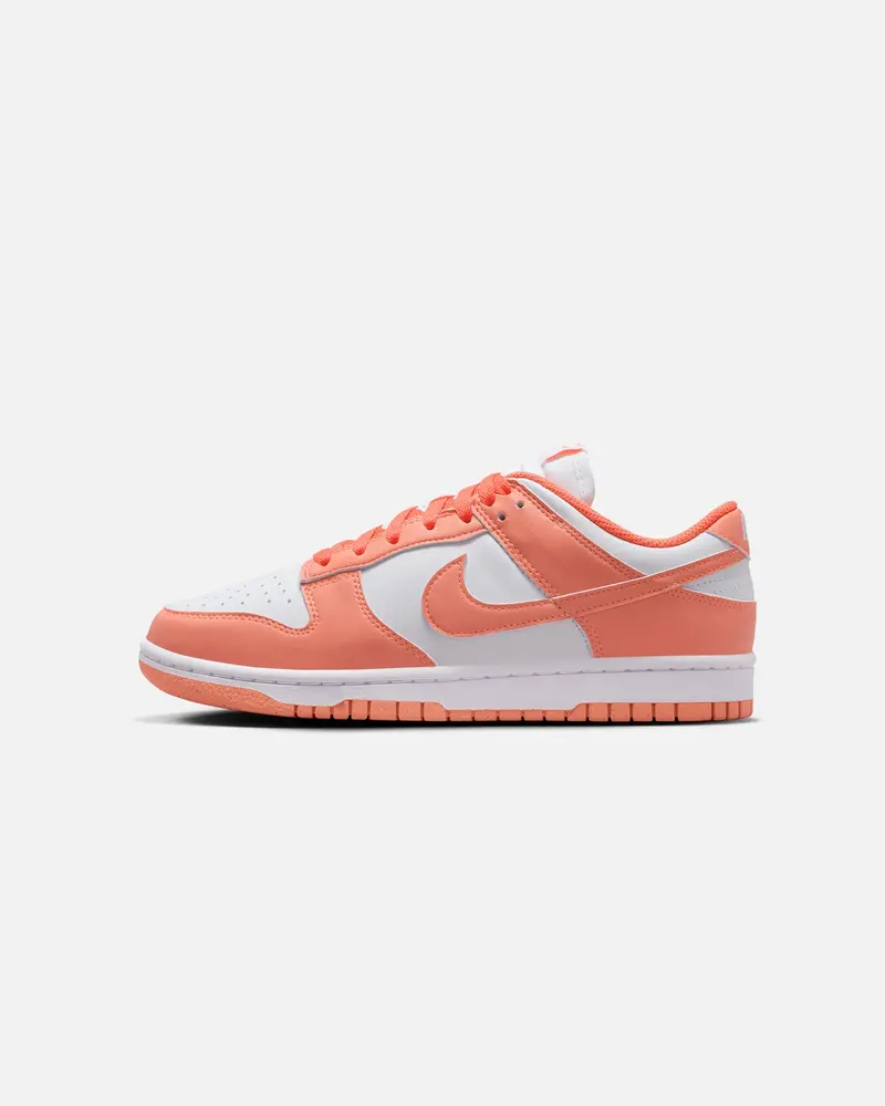 Nike Women's Dunk Low White/Lt Wild Mango 1